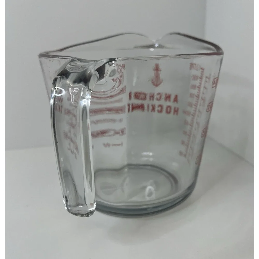 Vintage Anchor Hocking Glass Measuring Cup 4 Cups 32 Oz 1 Liter